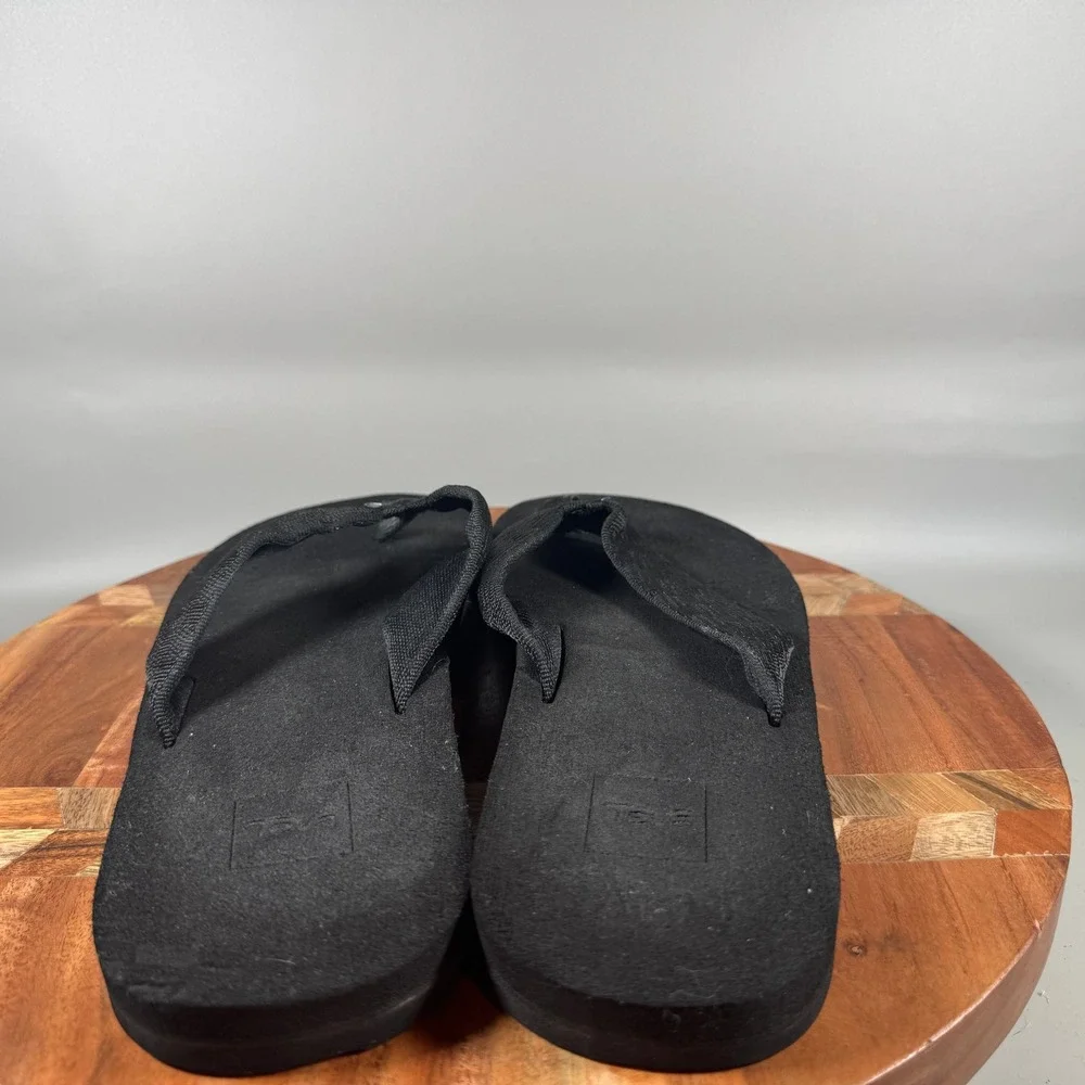 Teva Mush II Mens Black Flip Flop Sandals Cushioned Thong 4168 Size 10